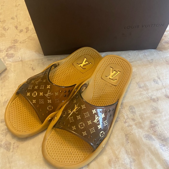 Louis Vuitton Shoes Vintage Louis Vuitton Pool Slides Poshmark